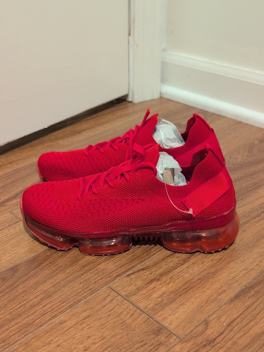 Kids Red Knit Air-Cushion Shoes